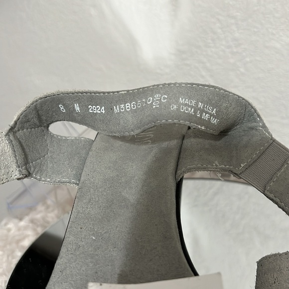 New! Monroe Silver Suede Willa Platform Heeled Sandals Size 8N - Picture 8 of 8